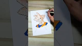 Drawing Son Goku MUI  #shorts #dragonball #goku #drawing