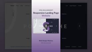 Responsive Landing Page Using HTML CSS & JavaScript  #webdevelop #webdesign #htmlcsstutorial