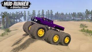 LIVE Spintires MudRunner Megalodon Monster Truck Driving Off road | New Mod Truck 2022