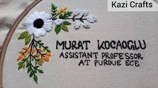 Hand Embroidery Design Gift|Hand Embroidery for" MURAT KOCAOGLU|Assistant Professor At PURDUE ECE.