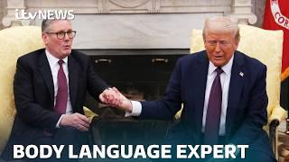 The 'schoolboy' vs the 'silverback': Body language expert dissects Starmer-Trump meeting | ITV News