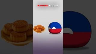 Banned Food From Different Countries |#shorts #countryballs #india #usa #indonesia