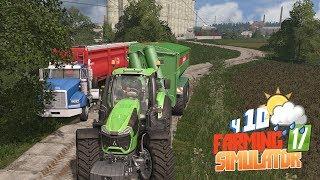 Farming Simulator 17 - Учим Костика перегружать зерно в грузовик Курсплей перегрузка зерна