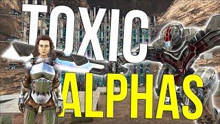 Defending LION CAVE For 11 HOURS Against Toxic Alpha TRIBE! - ARK