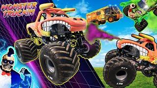 Monster Jam INSANE Racing, Freestyle and High Speed Jumps #88 | BeamNG Drive | Grave Digger
