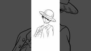 How to Draw Monkey D Luffy #monkeydluffy  #monkeydluffyonepiece #drawing #ipad #youtubeshorts