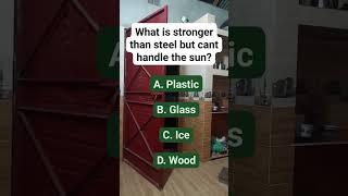 What is stronger than steel but cant handle the sun?#riddle #puzzle