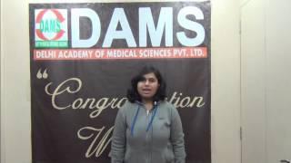 DAMS TOPPER Dr Garima Pathak Rank 72 (AIPG)