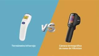 Cámara termográfica de mano Hikvision vs. termómetro infrarrojo