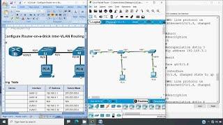 4.2.8 Lab - Configure Router on a Stick Inter VLAN Routing