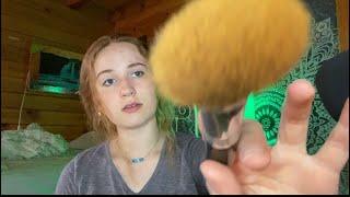 ASMR / brushing and tracing your face 