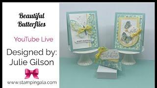 Heat Embossed Butterfly Cards Tutorial | Pool Party & Daffodil Delight Watercolor | Card Making DIY