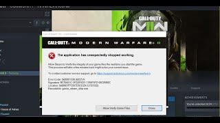 Modern Warfare II: Fix Error The Application Has Unexpectedly Stopped Working, 0xC0000005/0x80070057