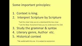 Exegesis and Hermeneutics - Lesson #7