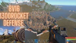 8v16 Defending a 1000 Rocket Raid ! -Rust console edition