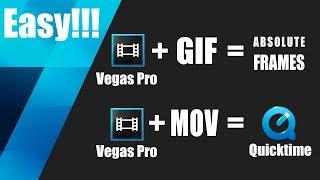 Vegas Pro: КАК открыть GIF и MOV