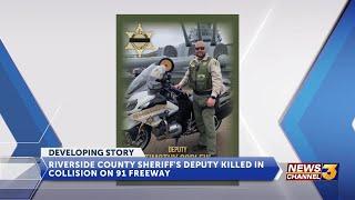 Riverside County Sheriff’s motorcycle deputy killed in crash