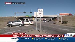 Crash underneath I-80 bridge near NW 48th and O streets