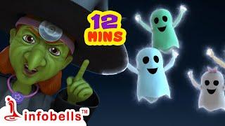 Paanch Chhote Bhoot Kood Rahe Hain | Hindi Rhymes for Children | Infobells