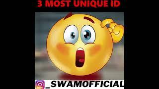 TOP 3 MOST UNIQUE ID #Shorts #freefireshorts