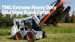 TMG Industrial 72” Extreme Heavy-Duty Skid Steer Brush Cutter - TMG-SBC76