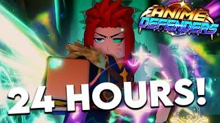 I Played Anime Defenders Update 4 For 24 Hours & Became The BEST!