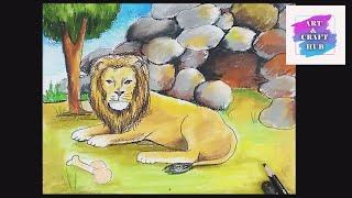 HOW TO DRAW A LION DEN!!!