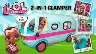 NEW LOL SURPRISE 2 in 1 GLAMPER camper van with OMG fashion doll