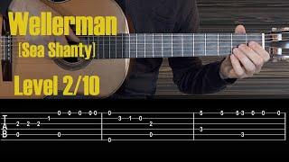 Wellerman-Sea Shanty. Fingerstyle Guitar Tutorial. Free Tabs/Sheet