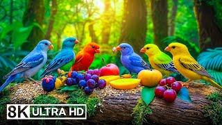 Melodic Birds 8K ULTRA HD ️ Birds take flight in joyful harmony with warm piano tones