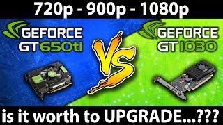 GT 1030 vs GTX 650 ti | G4560 | 720p - 900p - 1080p | 10 Games Benchmark