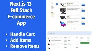 Next.js 13 Full Stack E-commerce App #8 | Handle Cart, Add/Delete Products from Cart