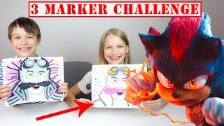 3 Marker Challenge with Sonic 3 Trailer in Real Life at My PB and J House!