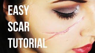 Easy Realistic Scar - SFX Makeup Tutorial