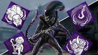 Overly Obsessed Xenomorph Build Goes CRAZY | DbD Gameplay