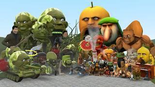 ALL LIN GANG MELONS ARMY VS ALL ITALIAN BRAINROT MEMES In Garry's Mod!