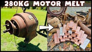 280KG 70YO Motor Melt Bulk Copper Bars - ASMR Metal Melting - ScrapYard  Pick Up - BigStackD