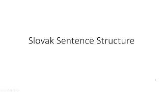 Slovak Sentence Structure | Basic Slovak Lesson 6 | Slovak With Sam