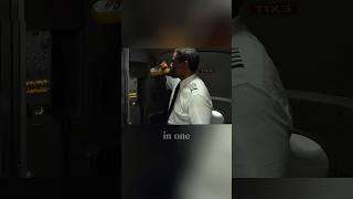 The pilot drank while flying, causing the plane to fly backward
