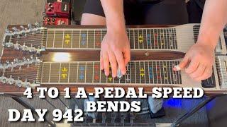 Pedal Steel Everyday - Day 942 - 4 to 1 A-Pedal Speed Bends