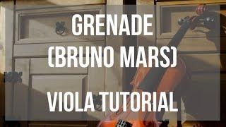 How to play Grenade by Bruno Mars on Viola (Tutorial)