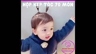 Bộ chun kẹp tóc trẻ em 720 chi tiết kèm hộp đựng trái tim dây buộc tóc nhiều màu sắc set nịt cột tóc