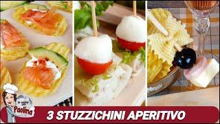 3 STUZZICHINI APERITIVO |senza cottura, VELOCISSIMI!