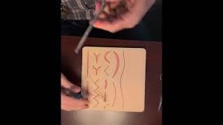 Running Baseball Stitch Suture Technique Demo