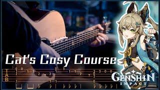 『Kirara's Theme』Cat's Cosy Course - Genshin Impact | Fingerstyle Guitar [TAB/Tutorial]