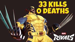 Best Wolverine Killstreak (33-0) | Marvel Rivals Gameplay