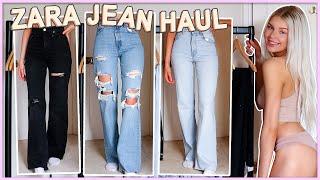 ZARA JEANS TRY ON HAUL | TESTING THE BEST WIDE/STRAIGHT LEG DENIM JEANS | TALL GIRL EDITION