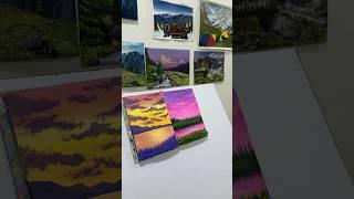 Easy landscape painting #drawing #art #landscapepainting #gouache #postercolour #artist #artwork