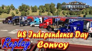 USA Independence Day Convoy in American Truck Simulator Stream Replay