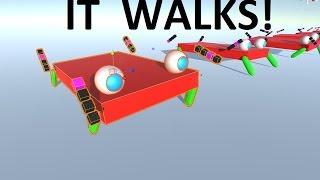 Walking Robot /w Evolving Recurrent Neural Networks Simulation + RIP ARDUINO